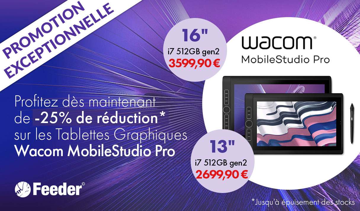 -25% sur les tablettes Wacom Mobile Studio Pro 13" et 16"